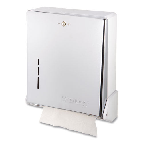 Image of San Jamar® True Fold C-Fold/multifold Paper Towel Dispenser, 11.63 X 5 X 14.5, Chrome