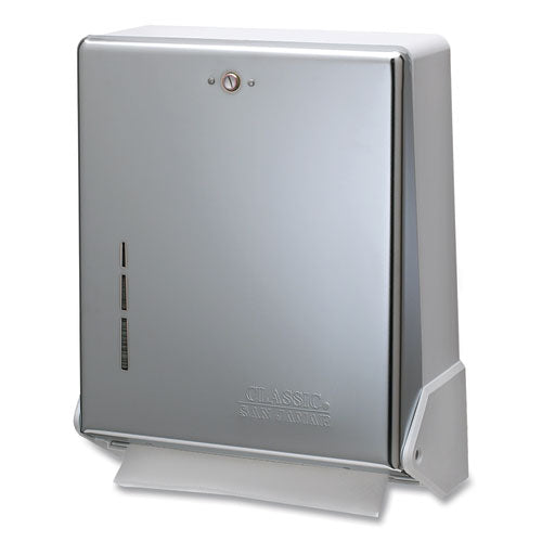 Image of San Jamar® True Fold C-Fold/multifold Paper Towel Dispenser, 11.63 X 5 X 14.5, Chrome