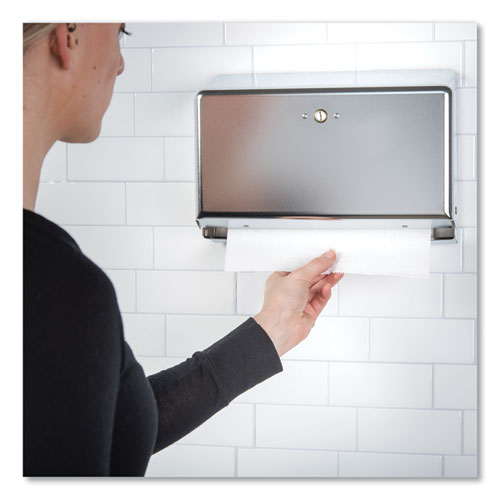 Image of San Jamar® Mini C-Fold/multifold Towel Dispenser, 11.13 X 3.88 X 7.88, Chrome