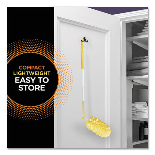Image of Swiffer® Heavy Duty Dusters With Extendable Handle, Plastic Handle Extends To 3 Ft, 1 Handle And 3 Dusters/kit, 6 Kits/carton