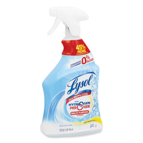 Image of LYSOL® Brand Multi-Purpose Hydrogen Peroxide Cleaner, Citrus Sparkle Zest, 32 Oz Trigger Spray Bottle, 9/carton
