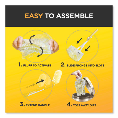 Image of Swiffer® Heavy Duty Dusters With Extendable Handle, 14" To 3 Ft Handle, 1 Handle And 3 Dusters/kit
