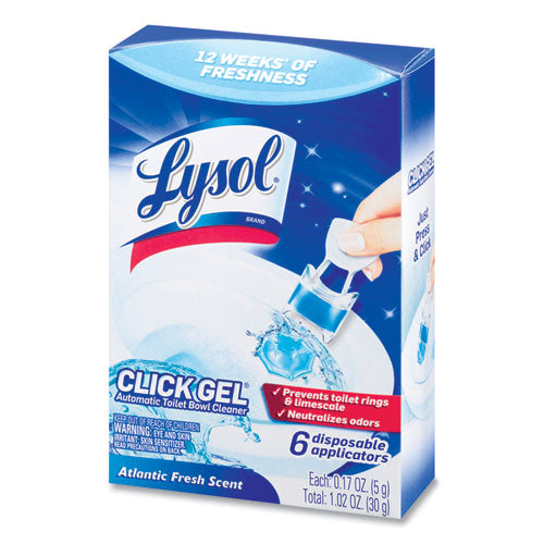 Image of LYSOL® Brand Click Gel Automatic Toilet Bowl Cleaner, Ocean Fresh, 6/box, 4 Boxes/carton