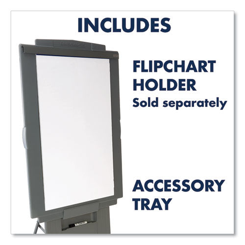 Image of Quartet® Duramax Portable Presentation Easel, Adjusts 39" To 72" High, Plastic, Gray