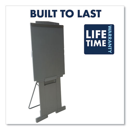 Image of Quartet® Duramax Portable Presentation Easel, Adjusts 39" To 72" High, Plastic, Gray