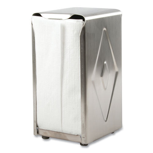 Image of San Jamar® Tabletop Napkin Dispenser, Tall Fold, 3.75 x 4 x 7.5, Capacity: 150, Chrome