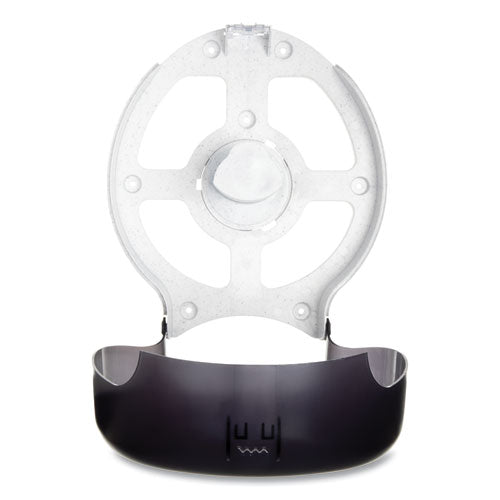 Image of San Jamar® Single 12" JBT Bath Tissue Dispenser, Classic, 1 Roll, 12.9 x 5.63 x 14.88, Transparent Black Pearl