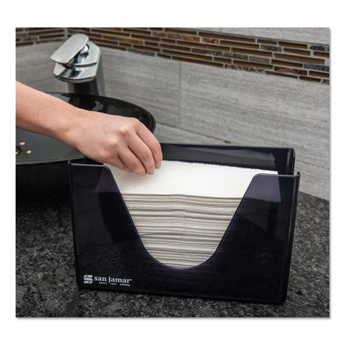 Image of San Jamar® Countertop Folded Towel Dispenser, 11 X 4.38 X 7, Black Pearl