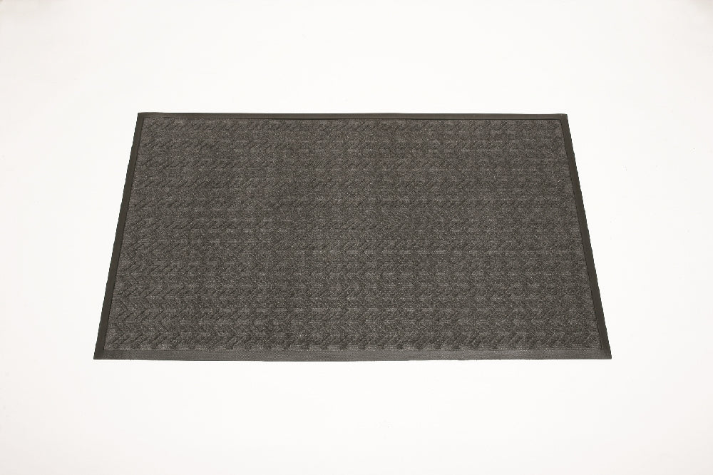 Image of 3-Mat Entry System, Scraper/Wiper, 100% Recycled, Gray, 3' x 3/8" x 5'