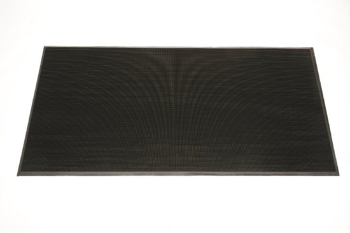 Image of 3-Mat Entry System, Scraper, Finger-Tip, Heavy-Duty, Black, 24" x 5/8" x 32"