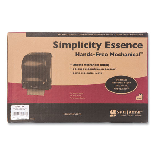 Image of San Jamar® Simplicity Mechanical Roll Towel Dispenser, 15.25 X 13 X 10.25, Black
