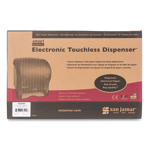 Image of San Jamar® Smart Essence Electronic Roll Towel Dispenser, 11.88 X 9.1 X 14.4, Black