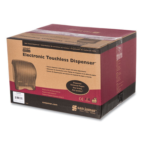Image of San Jamar® Smart Essence Electronic Roll Towel Dispenser, 11.88 X 9.1 X 14.4, Black