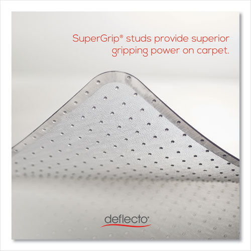 Image of deflecto® Execumat All Day Use Chair Mat For High Pile Carpet, 46 X 60, Rectangular, Clear