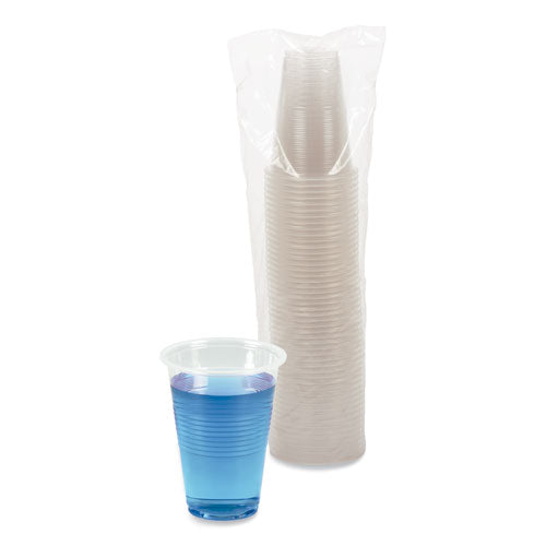 Image of Boardwalk® Translucent Plastic Cold Cups, 16 oz, 50/Sleeve, 20 Sleeves/Carton