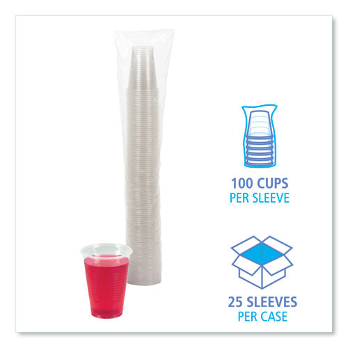 Image of Boardwalk® Translucent Plastic Cold Cups, 9 oz, 100/Sleeve, 25 Sleeves/Carton