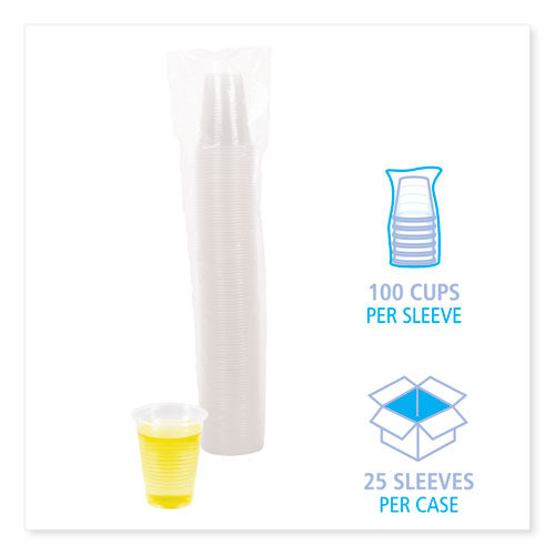 Image of Boardwalk® Translucent Plastic Cold Cups, 7 oz, 100/Sleeve, 25 Sleeves/Carton
