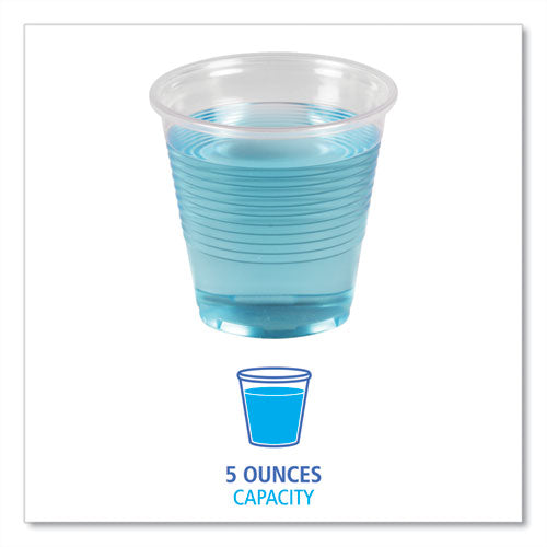 Image of Boardwalk® Translucent Plastic Cold Cups, 5 oz, 100/Sleeve, 25 Sleeves/Carton