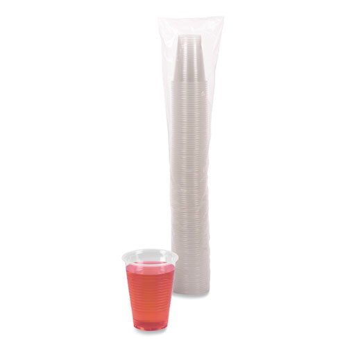 Image of Boardwalk® Translucent Plastic Cold Cups, 9 oz, 100/Sleeve, 25 Sleeves/Carton