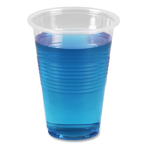 Image of Boardwalk® Translucent Plastic Cold Cups, 16 oz, 50/Sleeve, 20 Sleeves/Carton