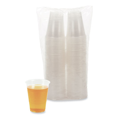 Image of Boardwalk® Translucent Plastic Cold Cups, 10 oz, 100/Sleeve, 10 Sleeves/Carton