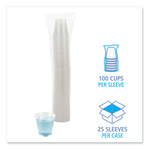 Image of Boardwalk® Translucent Plastic Cold Cups, 5 oz, 100/Sleeve, 25 Sleeves/Carton