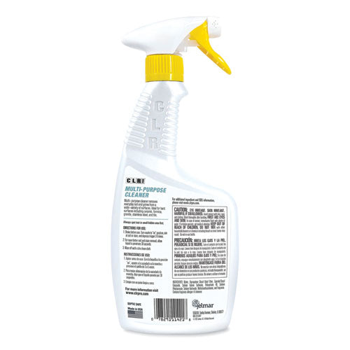 Image of CLR PRO® Multi-Purpose Cleaner, Lemon Scent, 32 Oz Bottle, 6/carton