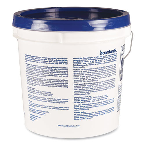 Image of Boardwalk® Low Suds Industrial Powder Laundry Detergent, Fresh Lemon Scent, 40 Lb Pail