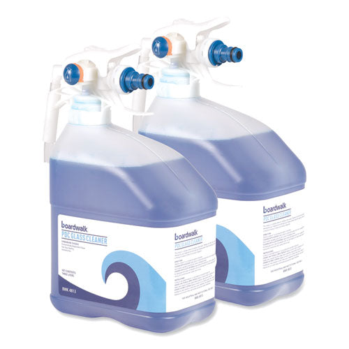 Image of Boardwalk® PDC Glass Cleaner, Unscented, 3 L Bottle, 2/Carton