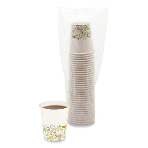 Image of Boardwalk® Deerfield Printed Paper Hot Cups, 8 oz, 50/Sleeve, 20 Sleeves/Carton