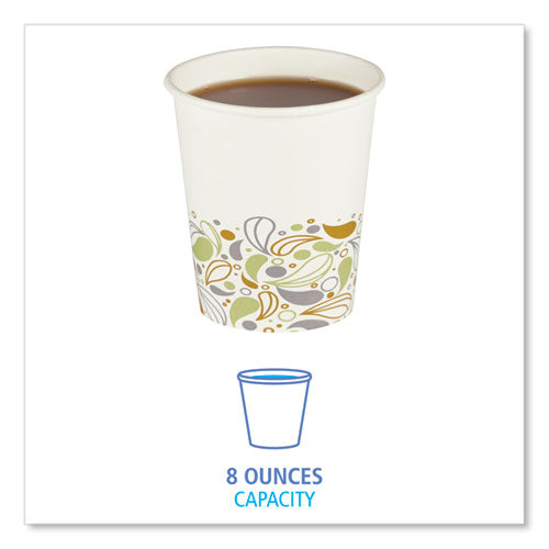 Image of Boardwalk® Deerfield Printed Paper Hot Cups, 8 oz, 50/Sleeve, 20 Sleeves/Carton