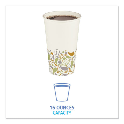 Image of Boardwalk® Deerfield Printed Paper Hot Cups, 16 oz, 50/Sleeve, 20 Sleeves/Carton