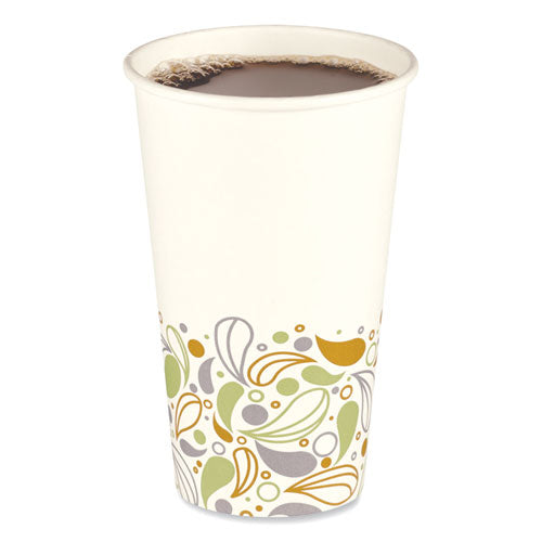 Image of Boardwalk® Deerfield Printed Paper Hot Cups, 16 oz, 50/Sleeve, 20 Sleeves/Carton