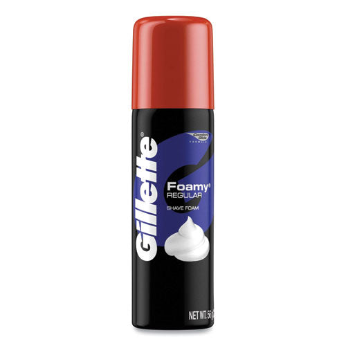 Image of Gillette® Foamy Shave Cream, Original Scent, 2 Oz Aerosol Spray Can, 48/carton