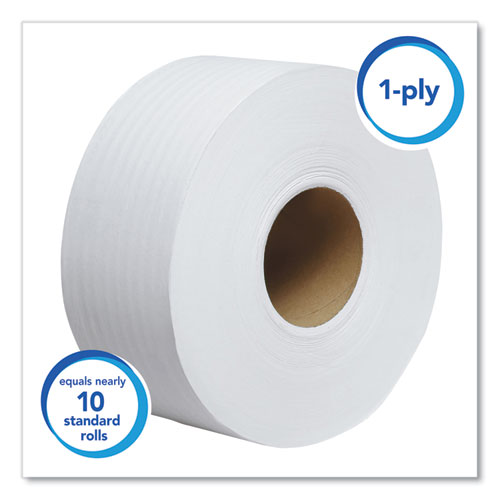Image of Scott® Essential JRT Jumbo Roll Bathroom Tissue, Septic Safe, 1-Ply, White, 3.55" x 2,000 ft, 12 Rolls/Carton
