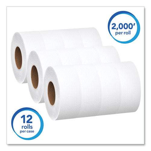 Image of Scott® Essential JRT Jumbo Roll Bathroom Tissue, Septic Safe, 1-Ply, White, 3.55" x 2,000 ft, 12 Rolls/Carton