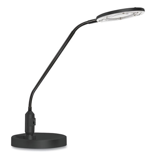 Image of Alera® Clamp-On, 3 Diopter LED Desktop Magnifier, 6.88w x 16.63d x 16.75h, Black
