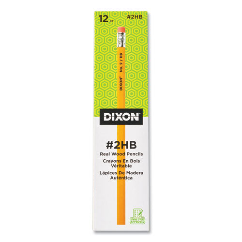Image of Dixon® No. 2 Pencil, HB (#2), Black Lead, Yellow Barrel, Dozen