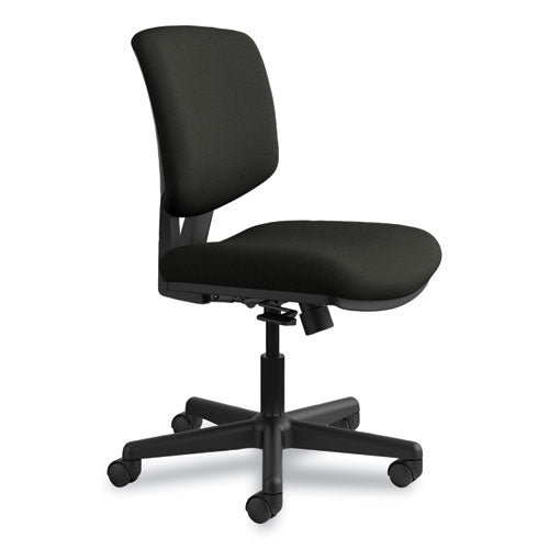 Image of HON® Volt Series Leather Task Chair With Synchro-Tilt, Supports Up To 250 Lb, 18" To 22.25" Seat Height, Black