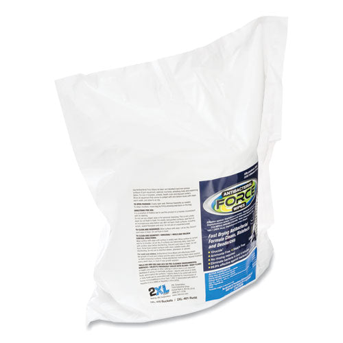 Image of 2XL FORCE Disinfecting Wipes Refill, 1-Ply, 6 x 8, Unscented, White, 900/Pack, 4 Packs/Carton