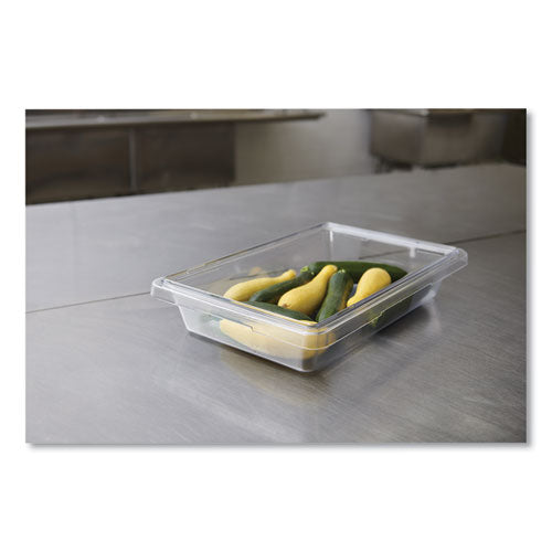 Image of Rubbermaid® Commercial Food/Tote Boxes, 5 gal, 26 x 18 x 3.5, Clear, Plastic