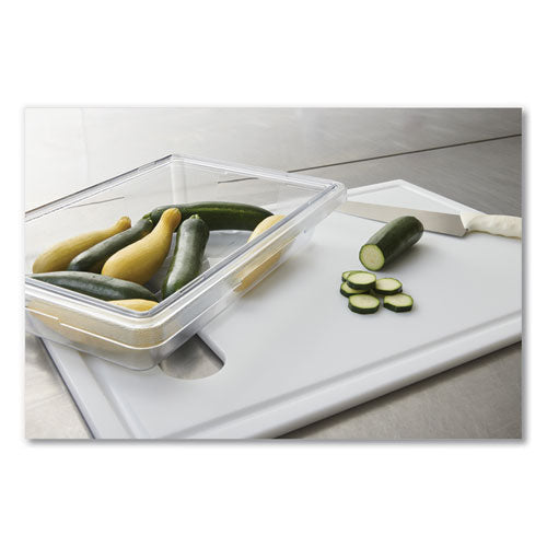 Image of Rubbermaid® Commercial Food/Tote Boxes, 5 gal, 26 x 18 x 3.5, Clear, Plastic