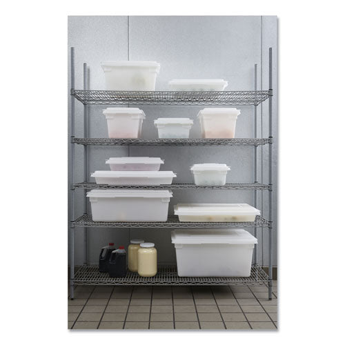 Image of Rubbermaid® Commercial Food/Tote Boxes, 2 gal, 18 x 12 x 3.5, White, Plastic