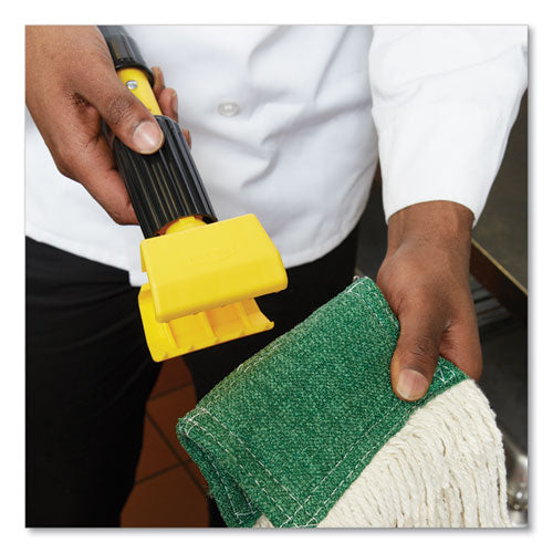 Image of Rubbermaid® Commercial Fiberglass Gripper Mop Handle, 1" dia x 60", Gray/Yellow