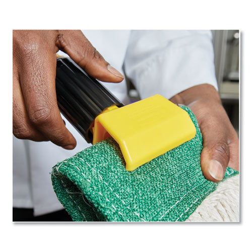 Image of Rubbermaid® Commercial Fiberglass Gripper Mop Handle, 1" dia x 60", Gray/Yellow