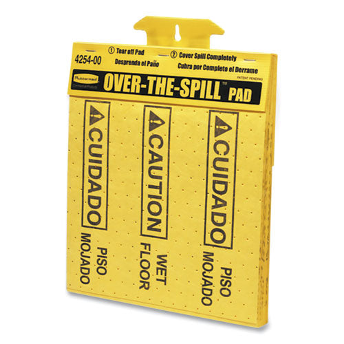 Image of Rubbermaid® Commercial Over-The-Spill Pad Tablet, 12 oz, 16.5 x 14, 22/Pack