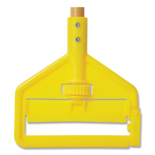 Image of Rubbermaid® Commercial Invader Side-Gate Wood Wet-Mop Handle, 1" dia x 60", Natural, 12/Carton