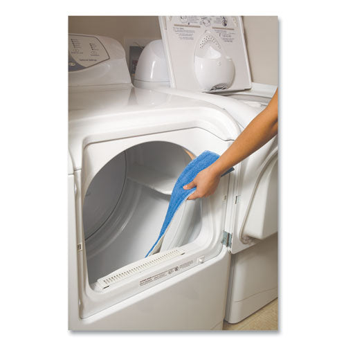 Image of Rubbermaid® Commercial Economy Wet Mopping Pad, Microfiber, 18", Blue, 12/carton