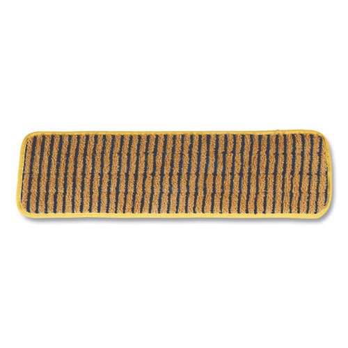 Image of Rubbermaid® Commercial Microfiber Scrubber Pad, Vertical Polyprolene Stripes, 18", Yellow, 6/carton