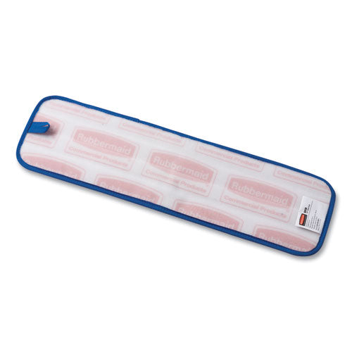Image of Rubbermaid® Commercial Microfiber Wet Room Pad, Split Nylon/polyester Blend, 18", Blue, 12/carton